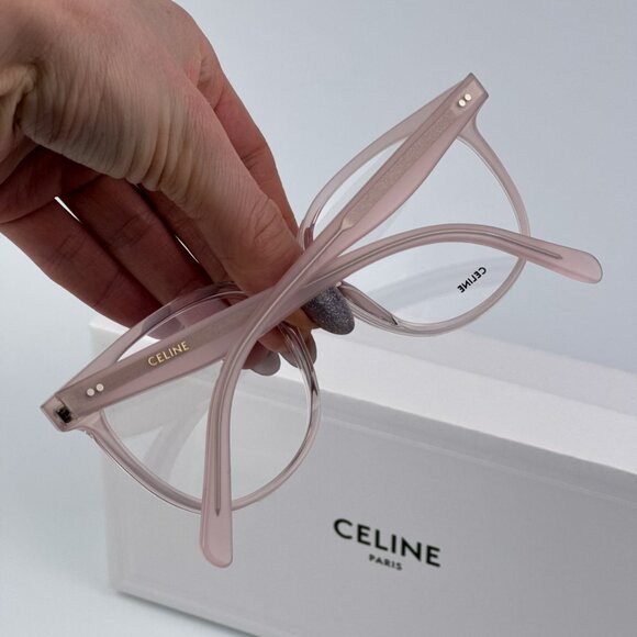 Celine CL5010IN 072 THIN 2 DOTS BRAND NEW Eyeglasses Rose Pink Unisex Geometric - Picture 2 of 11